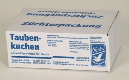 Taubenkuchen - kostka mineralna, kołacz dla gołębi 6szt