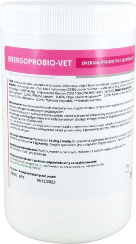 Energioprobio-Vet  500g ENERGIA, PROBIOTYK I ELEKTROLIT W JEDNYM 