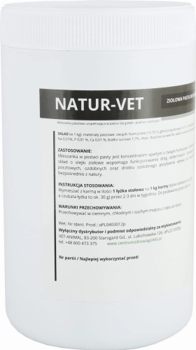NATUR-VET 1kg  - ZIOŁOWA PASTA DO KARMY
