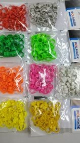 ZNACZNIK ø8x5mm NUMEROWANY 1-100 różowy fluor