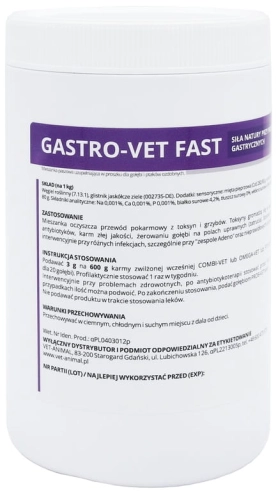 Gastro-Vet Fast 400g - siła natury przy problemach gastrycznych