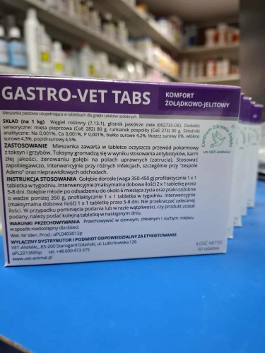 GASTRO-VET TABS 60tabl./op.- komfort jelitowo żołądkowy