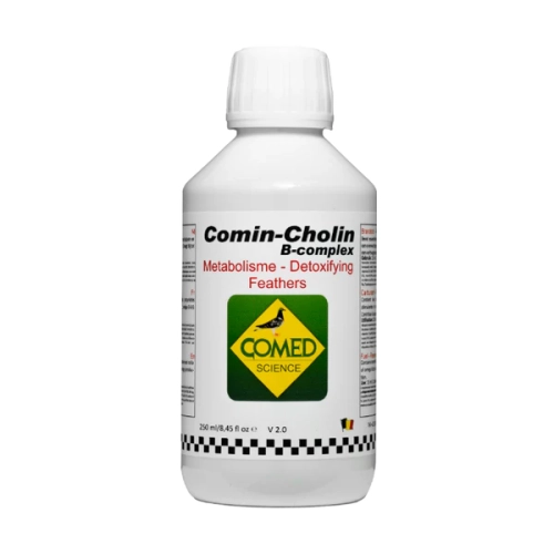 COMIN-CHOLIN B-COMPLEX 500ml - 50% termin ważności 09/2026 metabolizm, usuwanie toksyn, upierzenie 