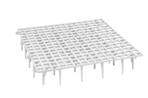 Ruszt podłogowy masywny 50x50x9 cm popielaty